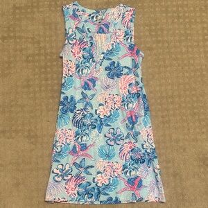 Lilly Pulitzer Blue and Pink Patterned Dress size small